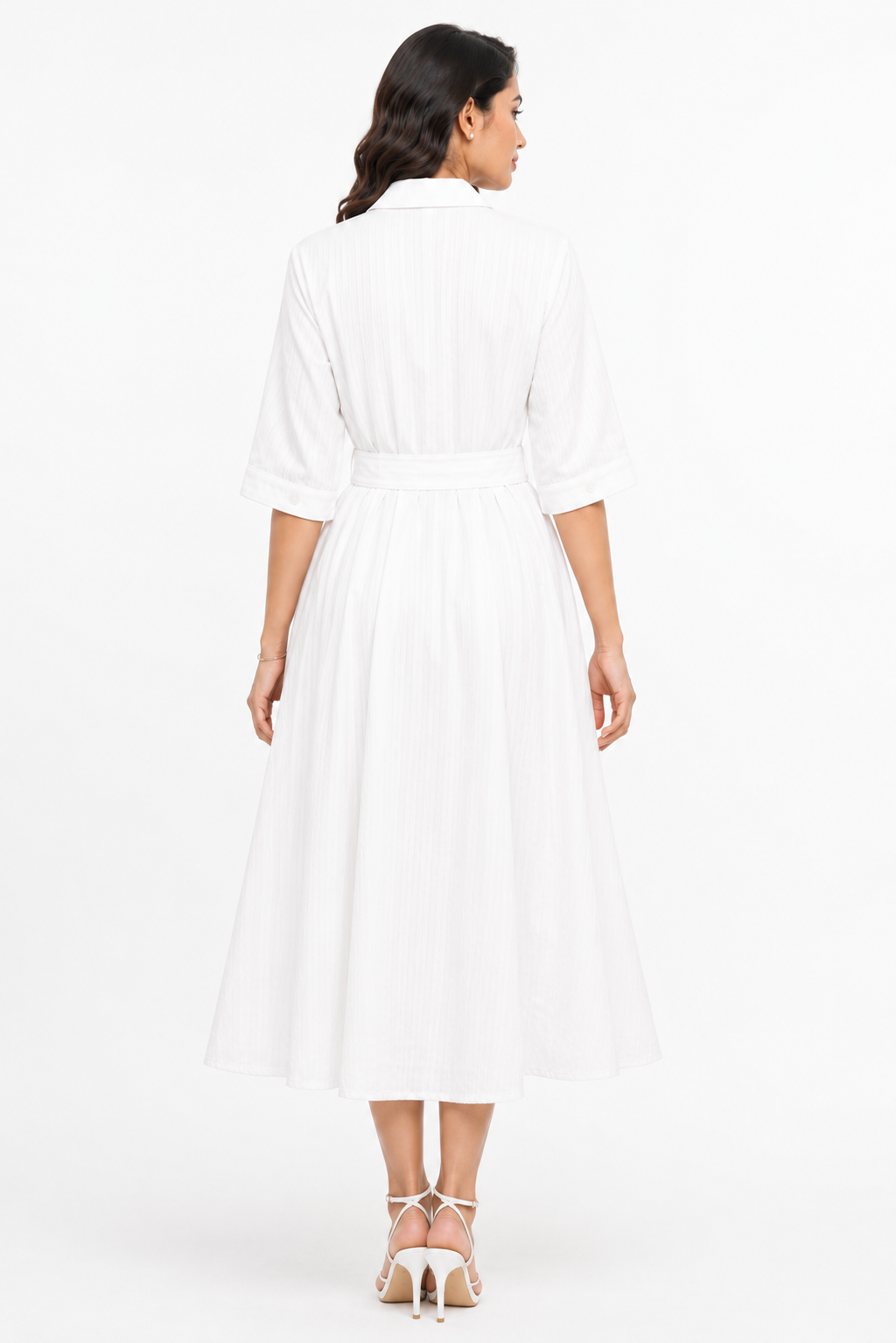 WHITE LOOM LUXE FROCK