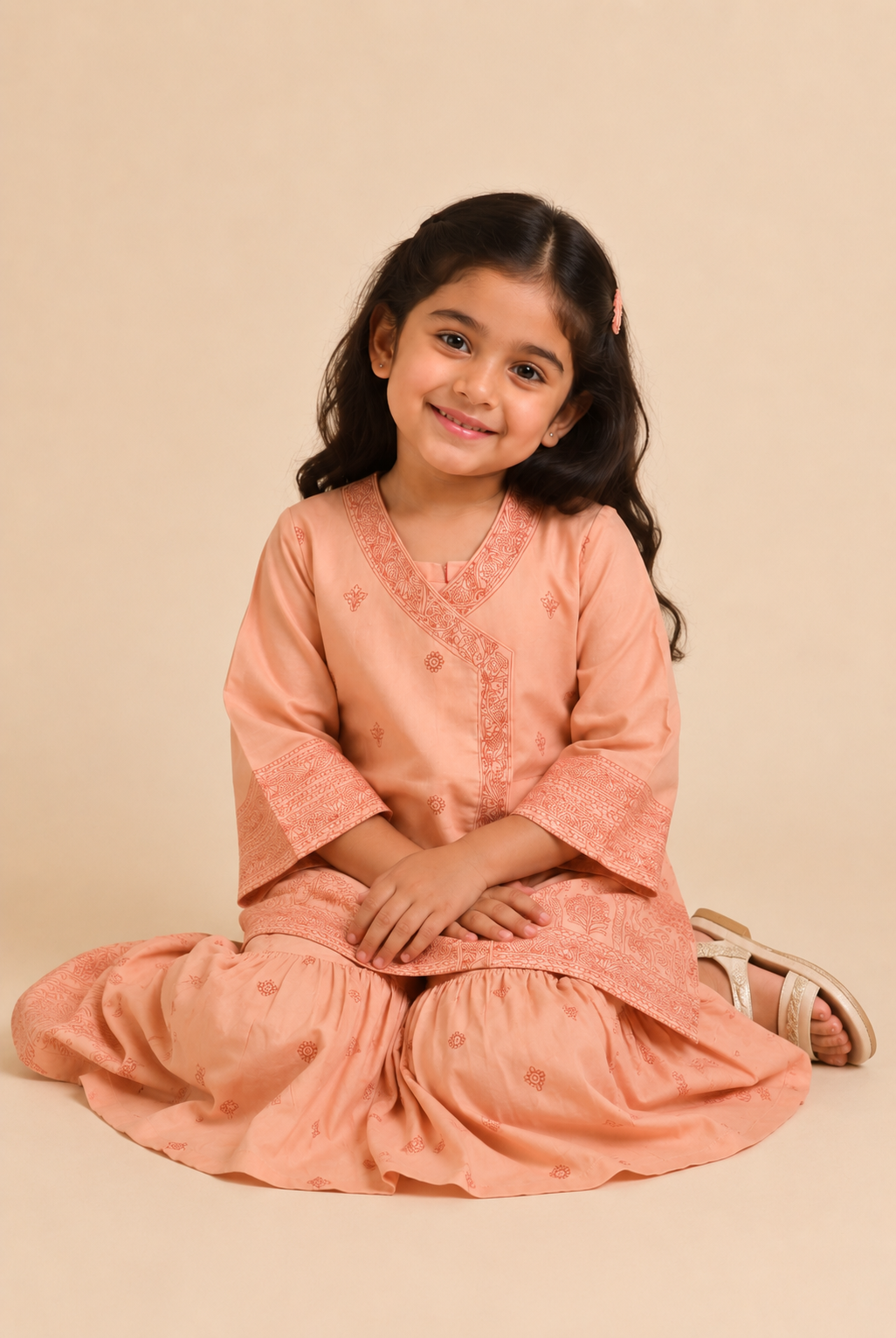 2 piece AFREEN ANGRAKHA PEACH SUIT Reality