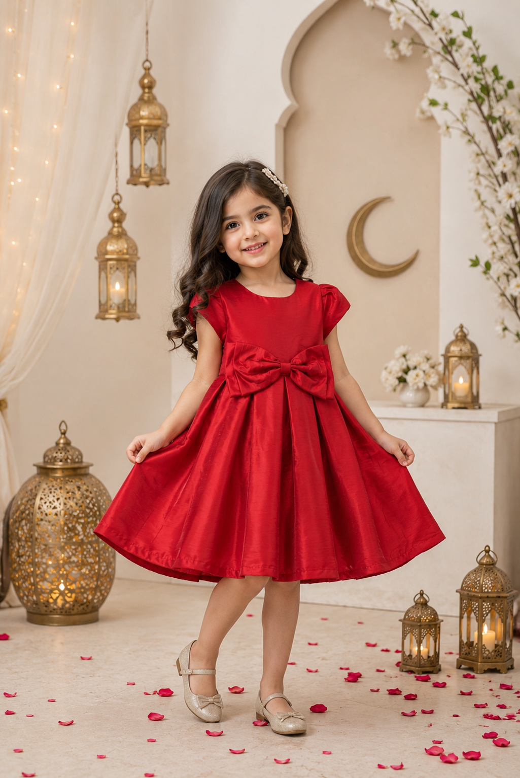 GIRLS MEHROON FROCK Reality