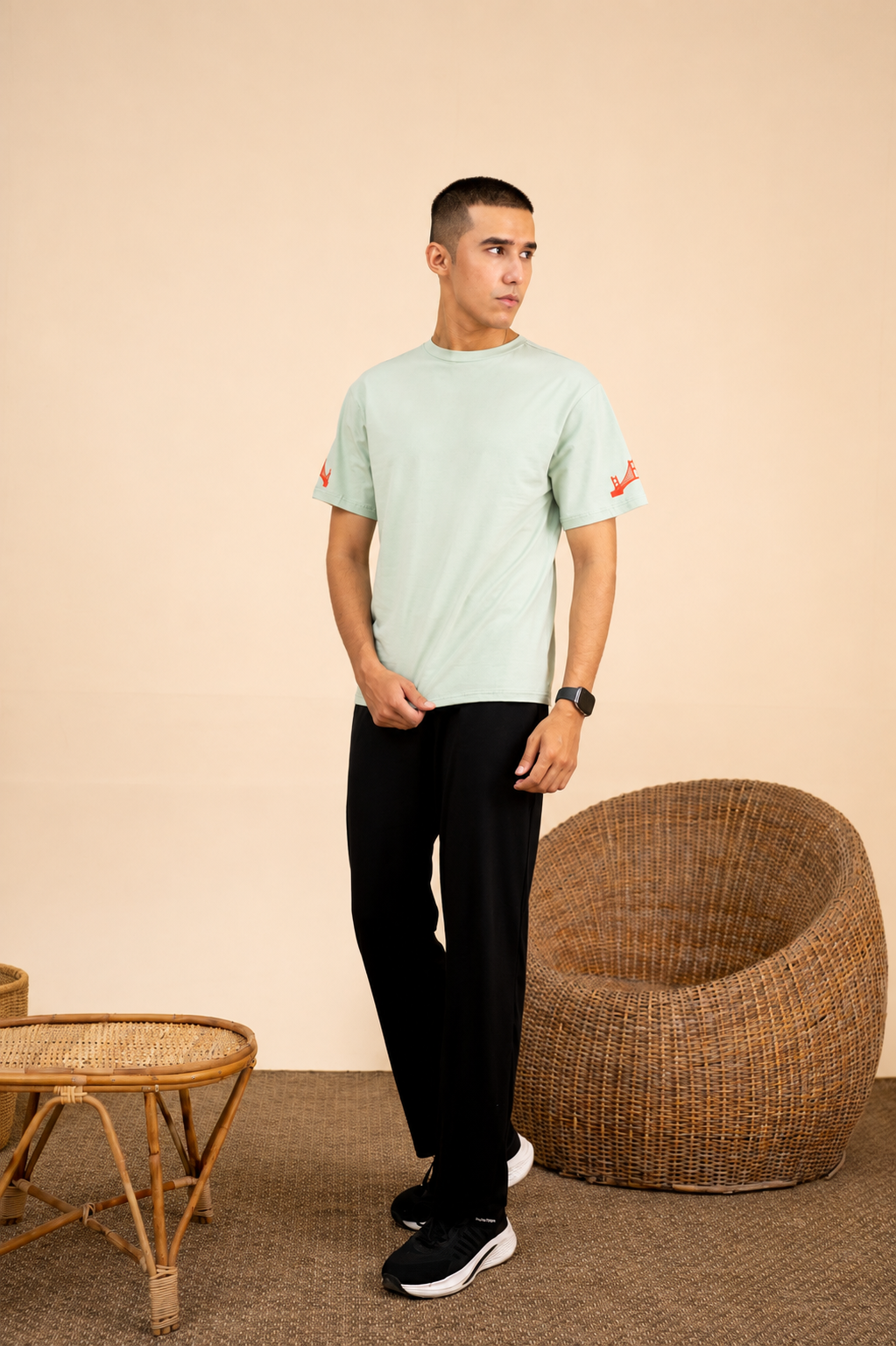 LIGHT GREEN LYCRA JERSEY BROOKLYN GRAPHIC TEE Reality