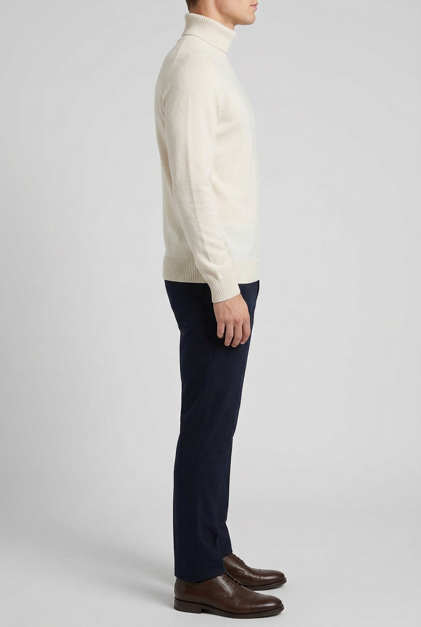 MEN TURTLE NECK CREAM SWEATER Reality
