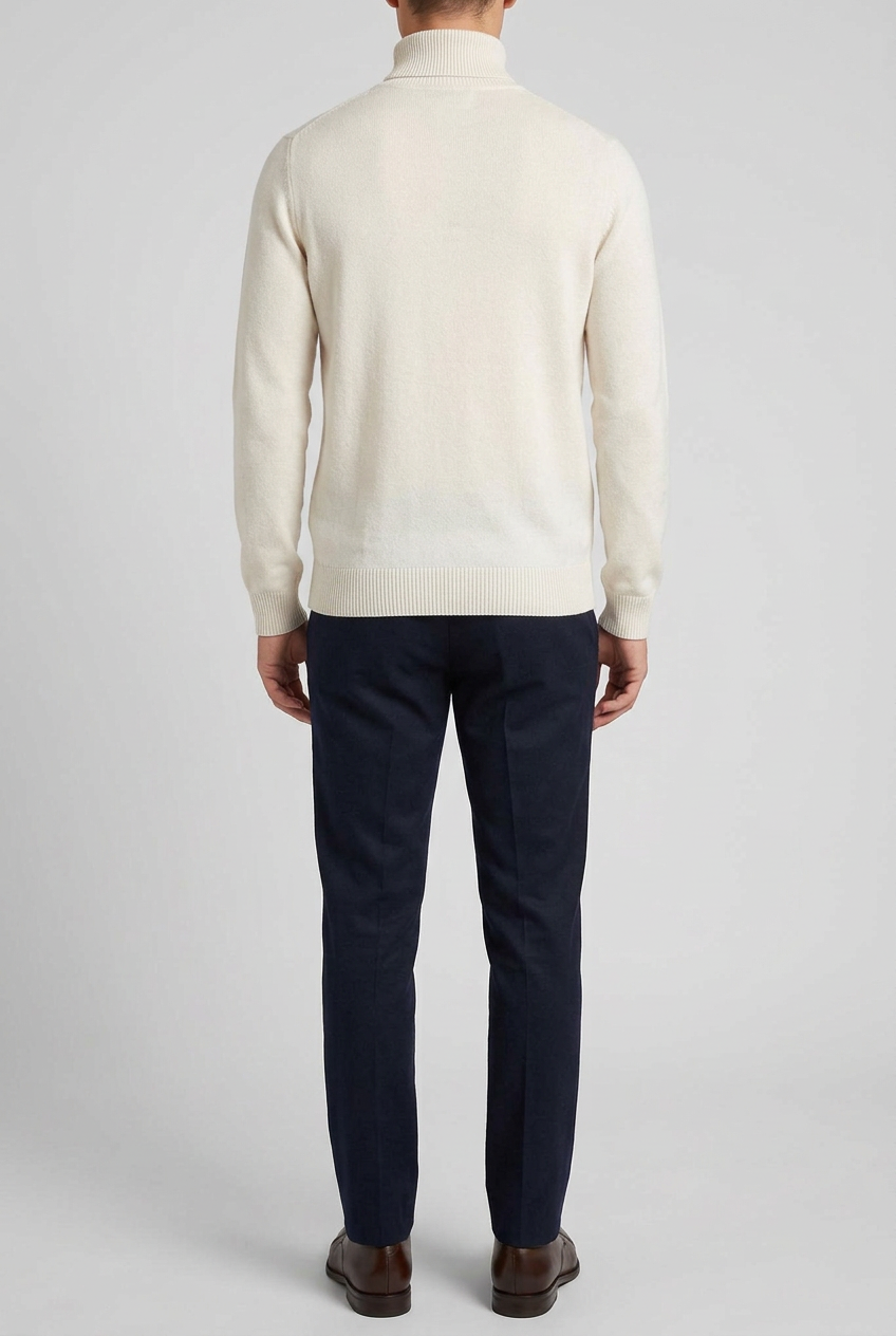 MEN TURTLE NECK CREAM SWEATER Reality