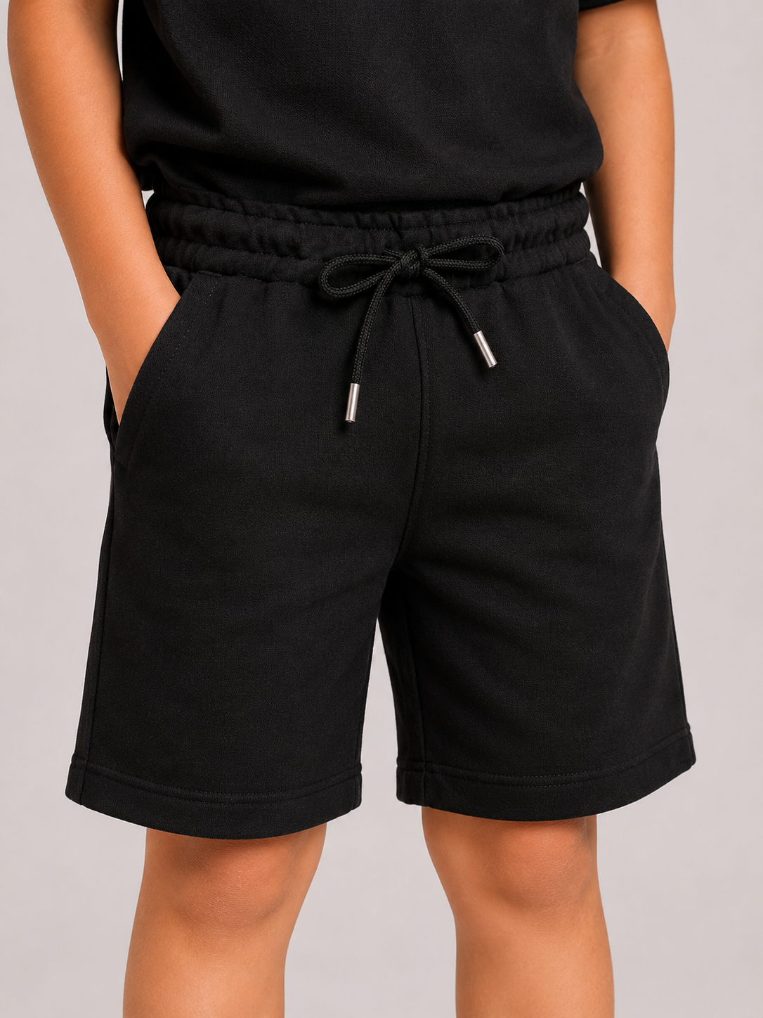 Boys BLACK Cotton Shorts Reality