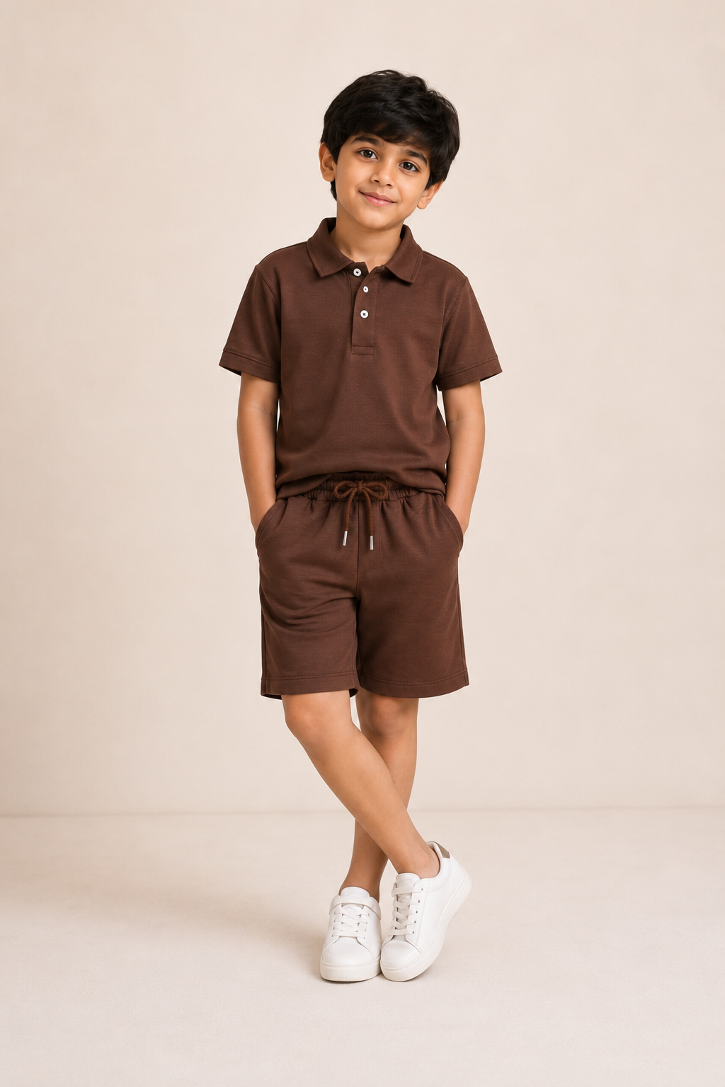 BOYS IMPORTED DARK BROWN POLO Reality