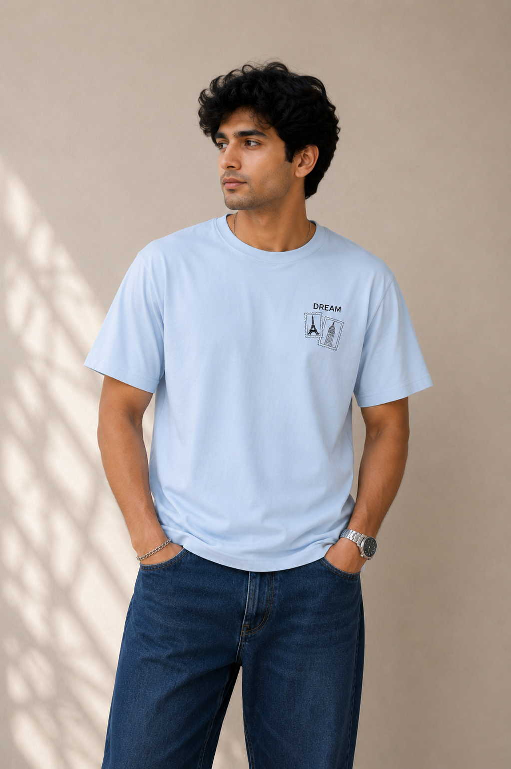 MEN LIGHT BLUE T-SHIRT Reality