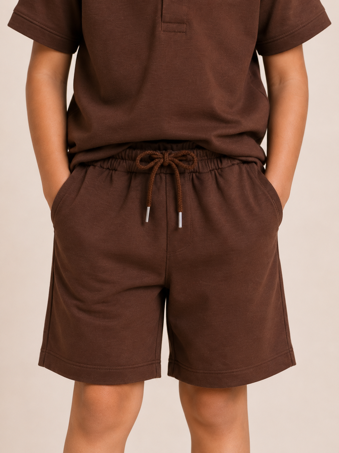 Boys DARK BROWN Cotton Shorts Reality