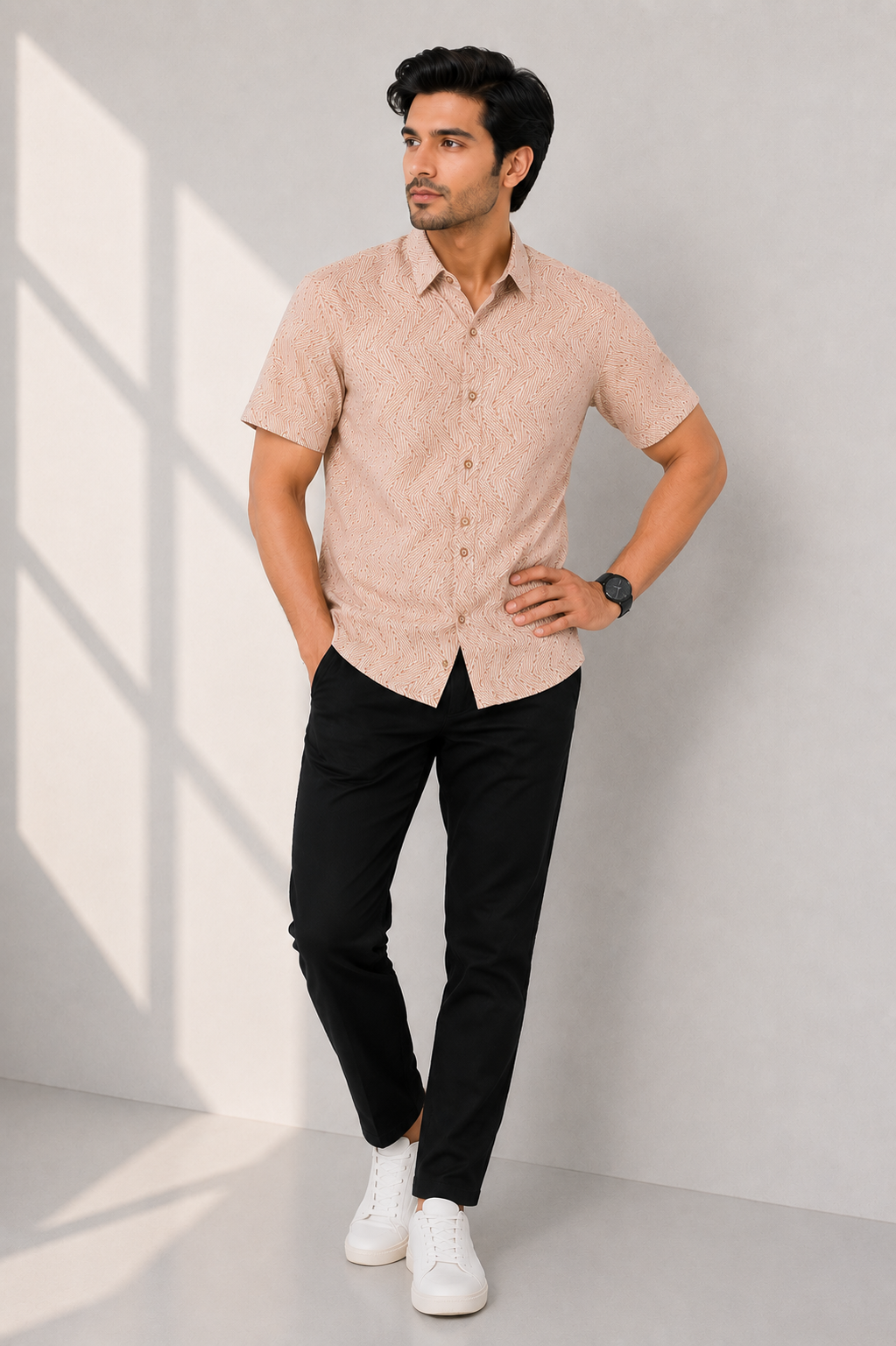 MEN CASUAL BROWN SHIRT Reality