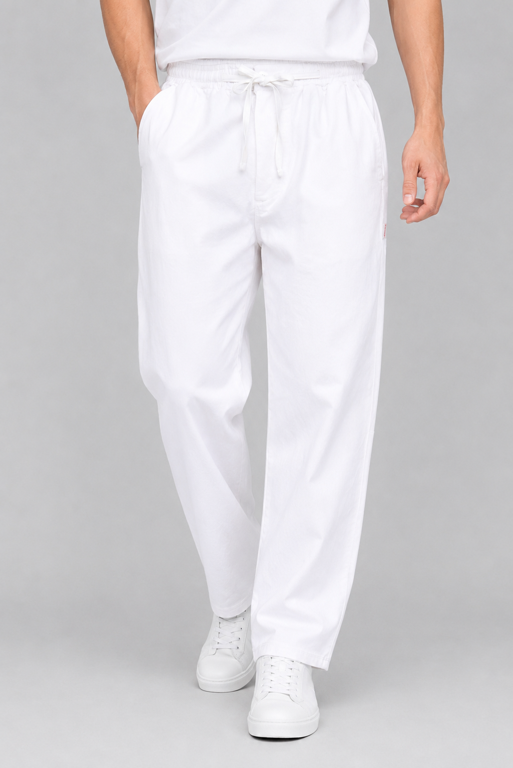 WHITE LINEN TROUSER