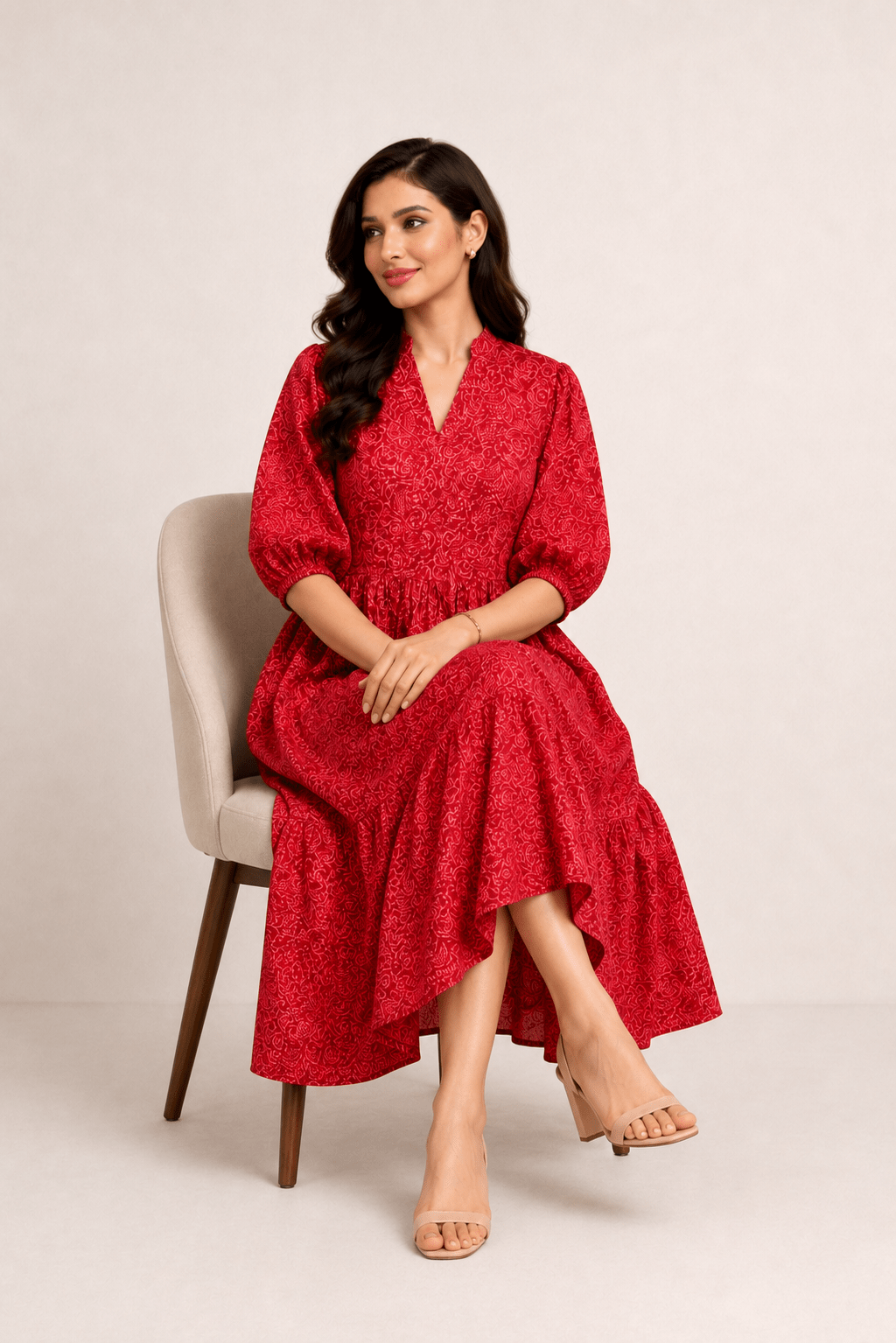 EMERALD SERENITY RED FROCK Reality