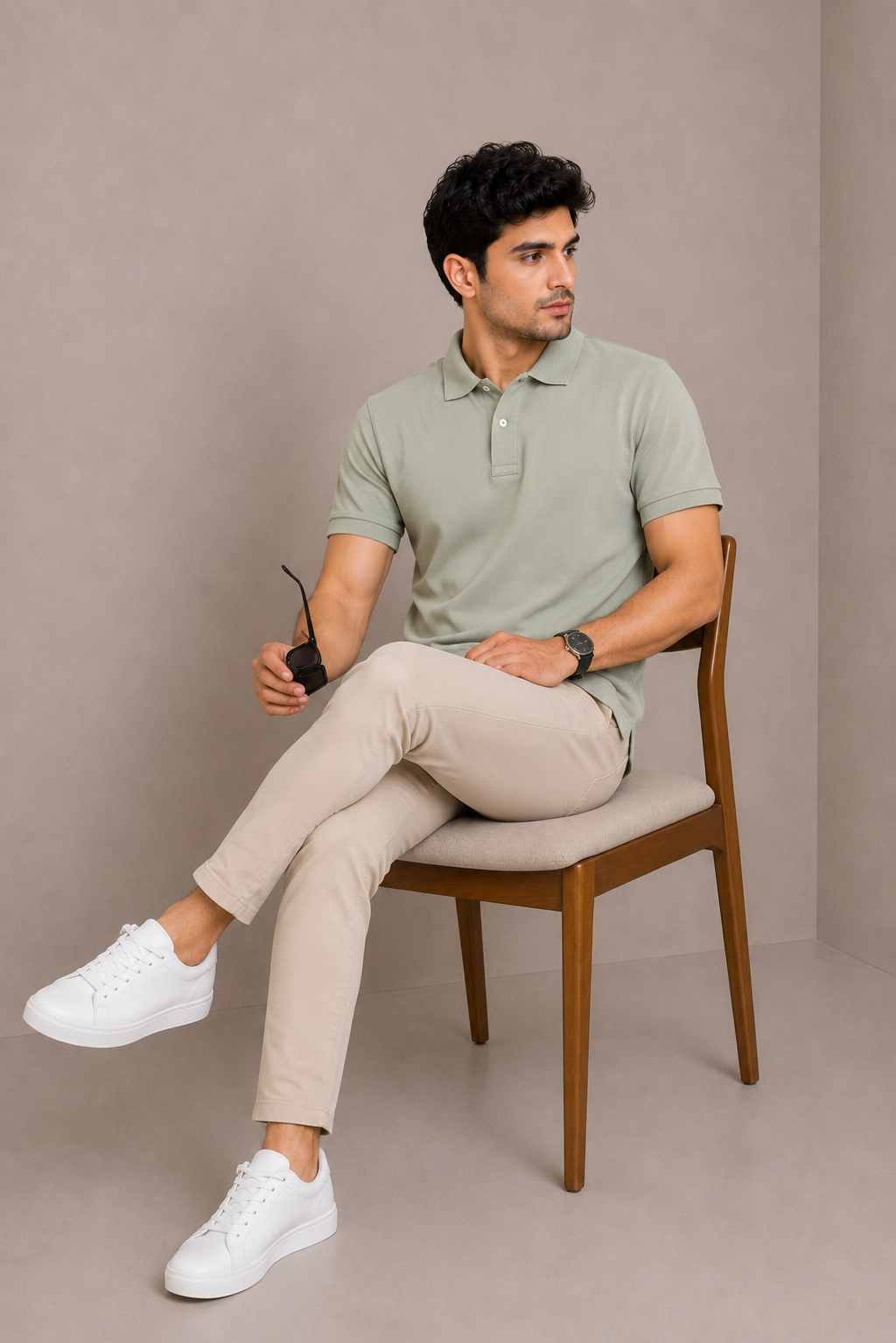 MEN LIGHT GREEN POLO Reality