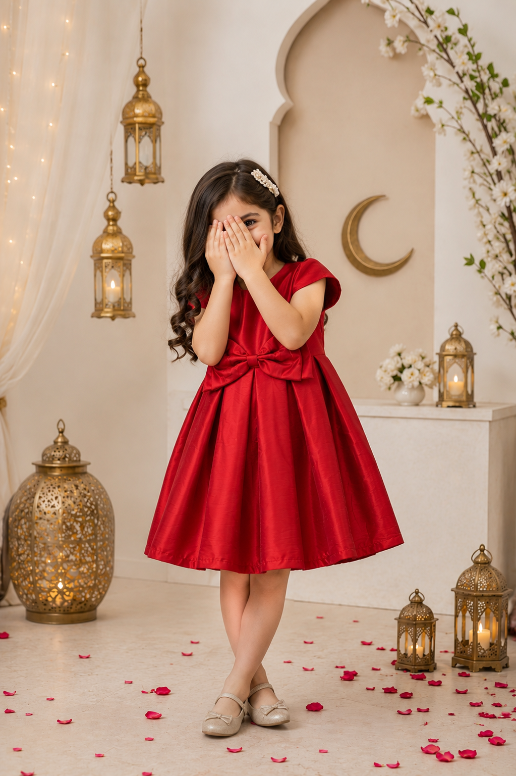 GIRLS MEHROON FROCK Reality
