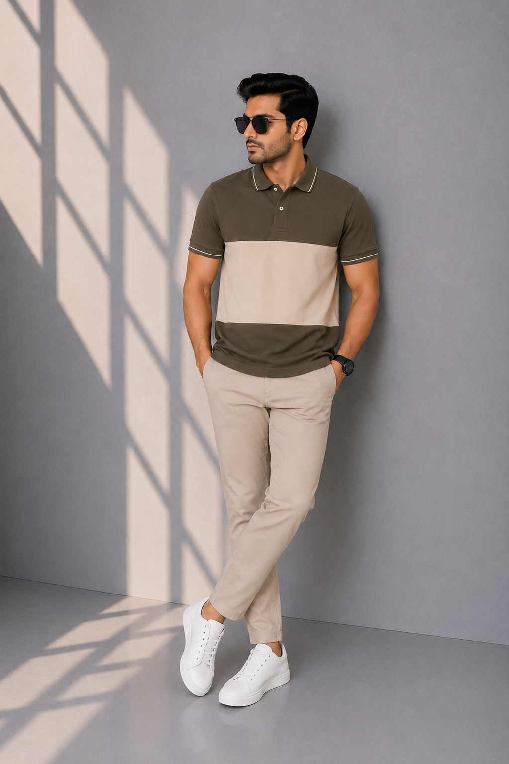 MEN LIGHT OLIVE POLO