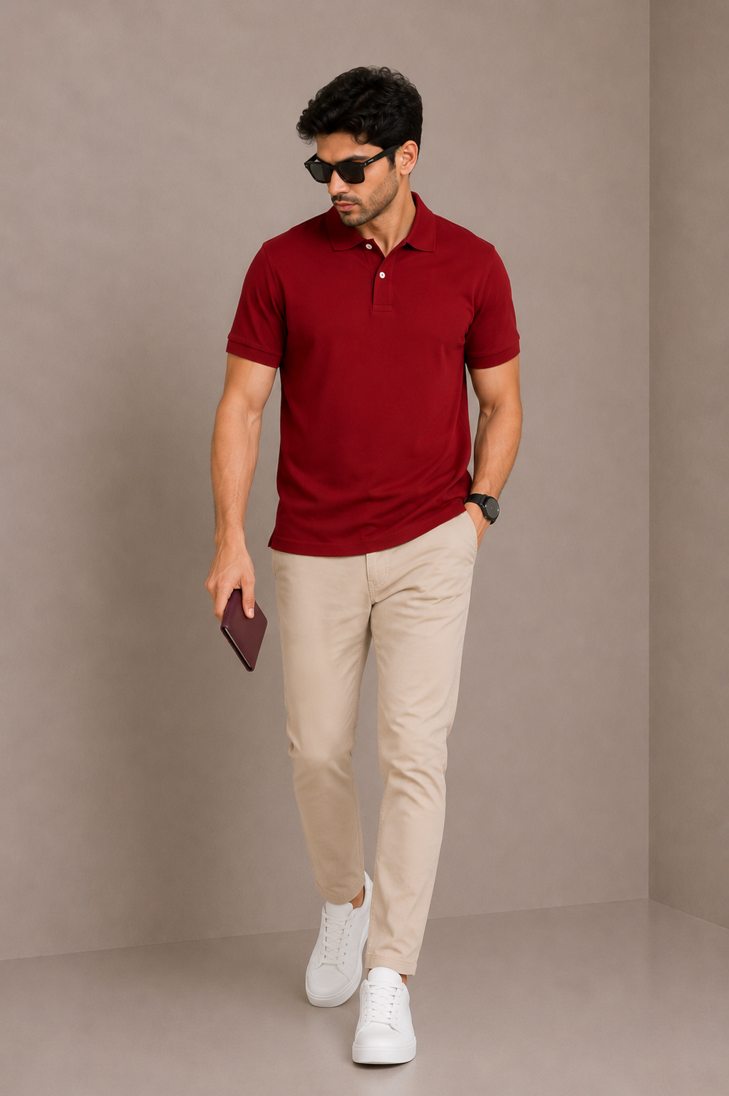 MEN RED Polo Shirt Reality