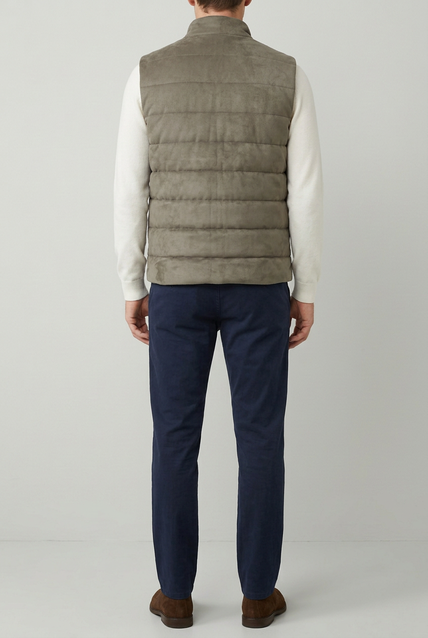 LIGHT GREY SLEEVELESS JACKET Reality