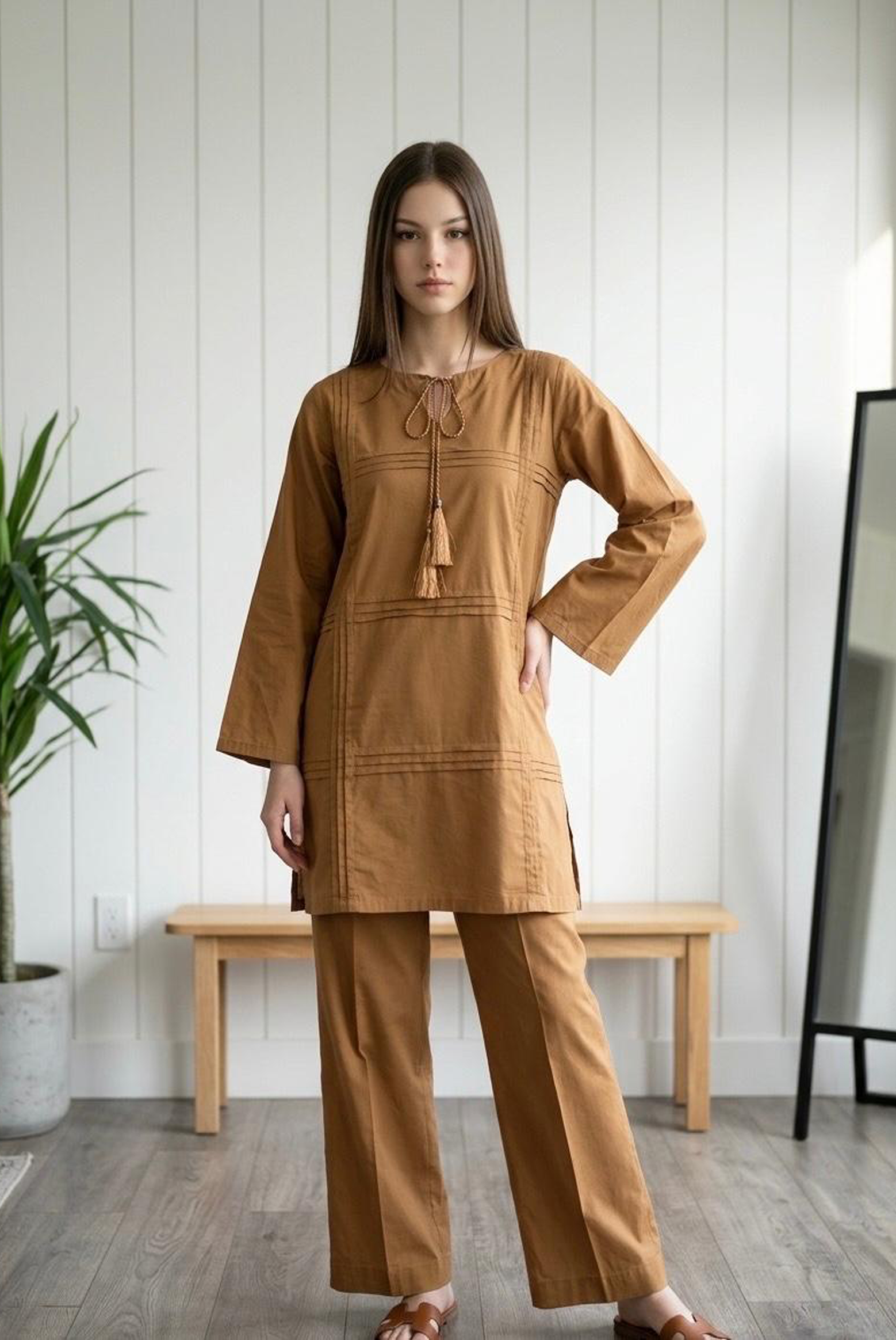 AMBER PLEAT SUIT Reality