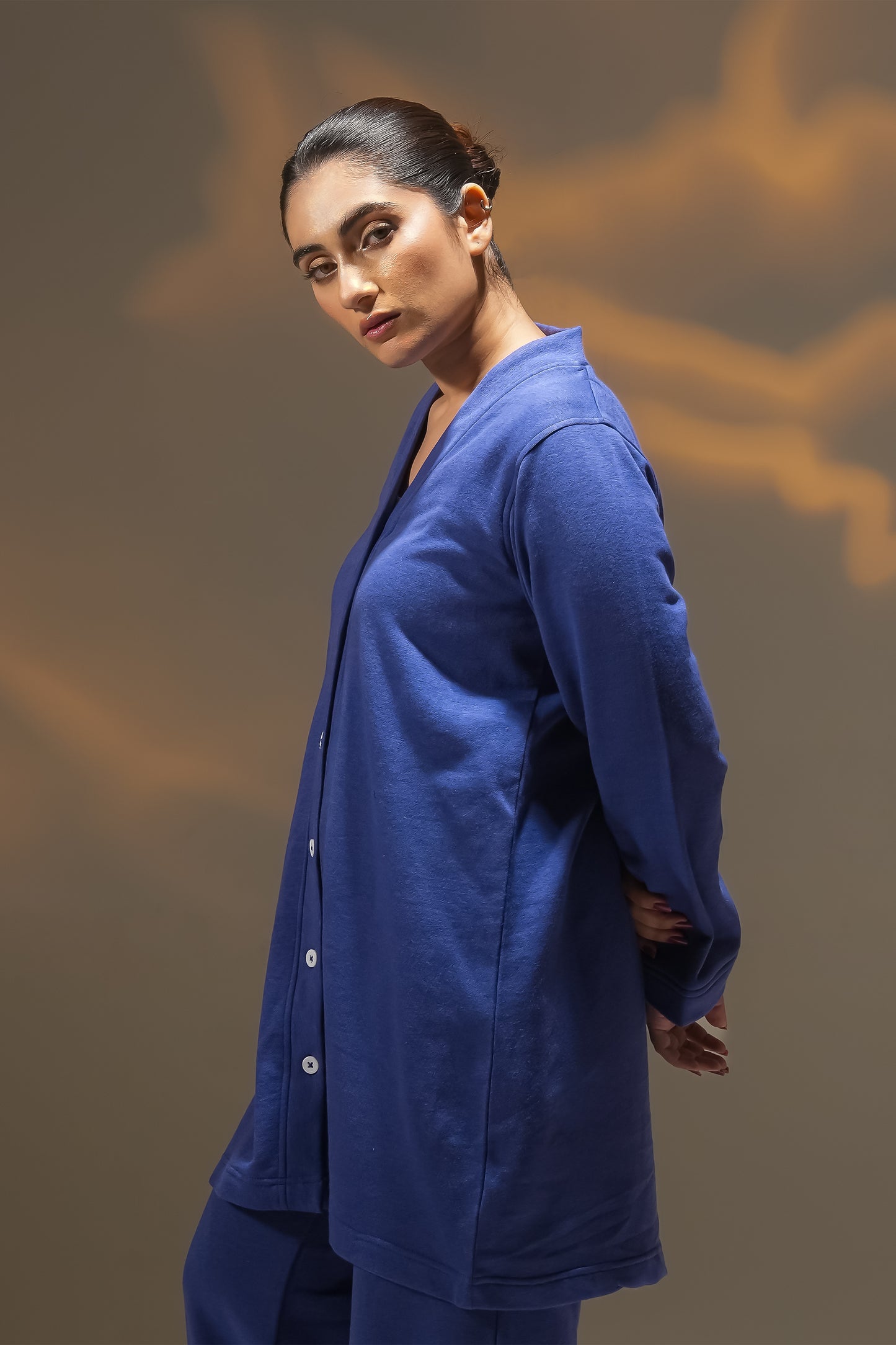 CARDIGAN blue WITH BOTTOM Reality