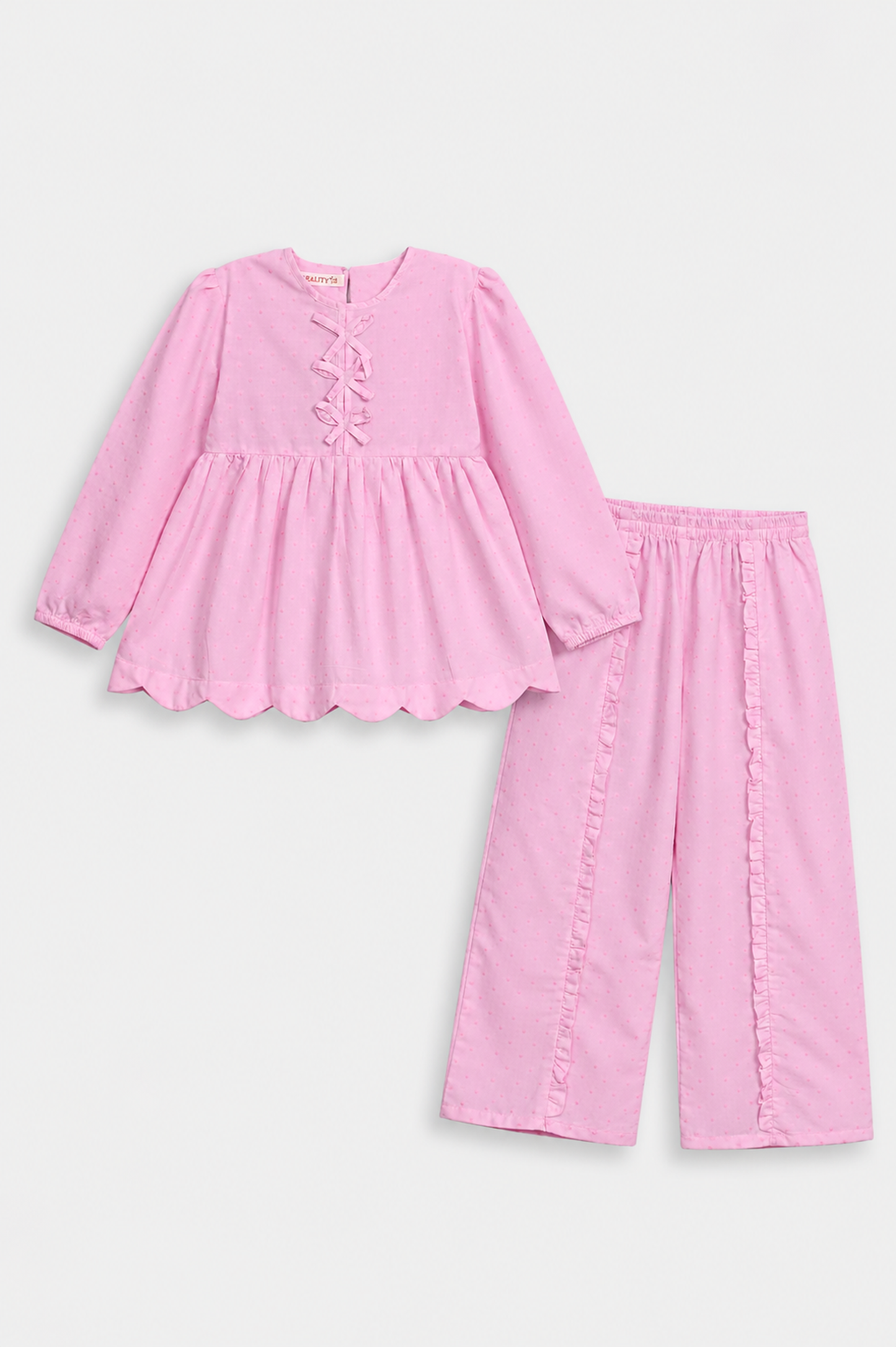 PEPLUM PINK CO-ORD SET Reality
