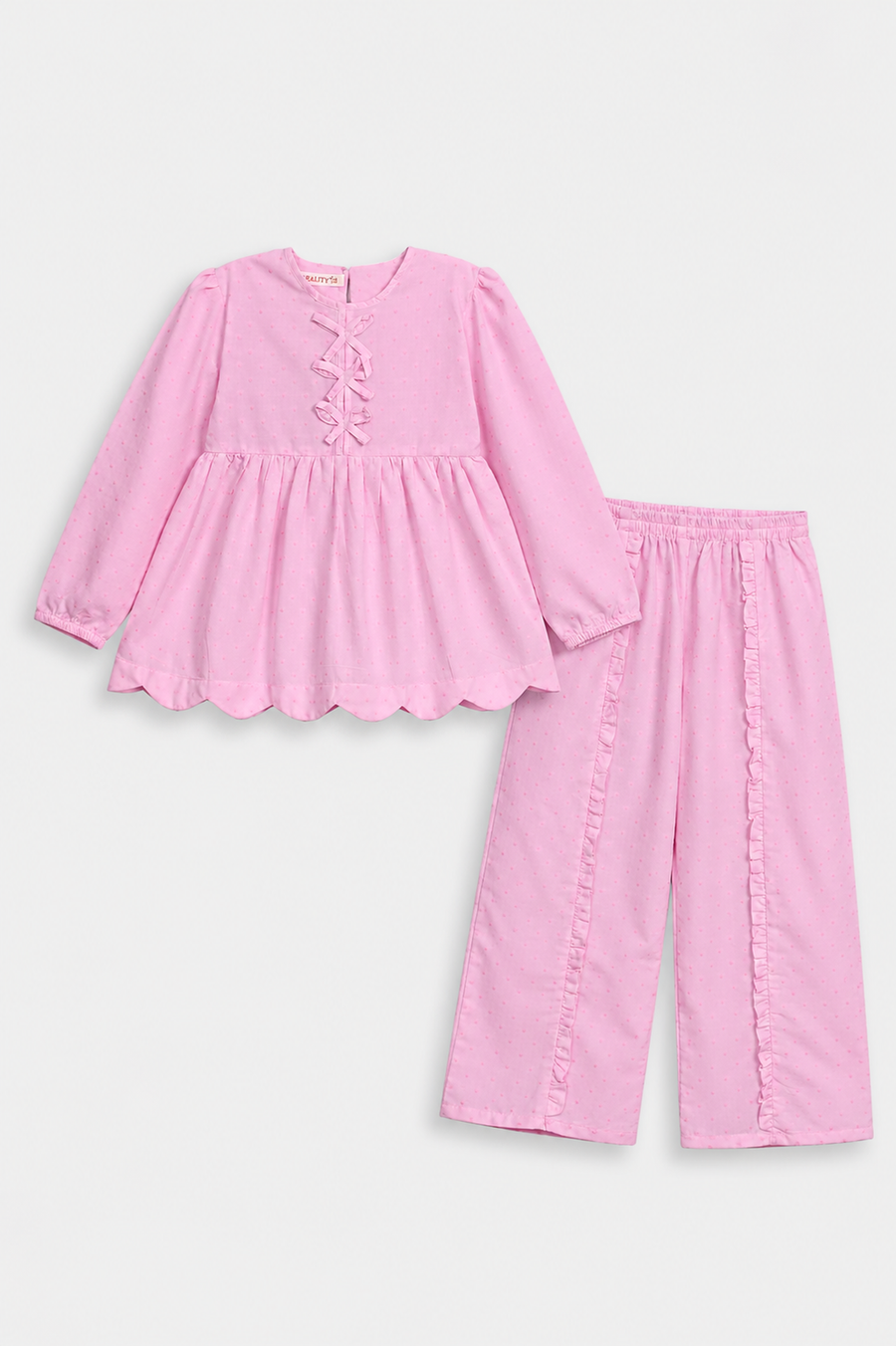 PEPLUM PINK CO-ORD SET Reality