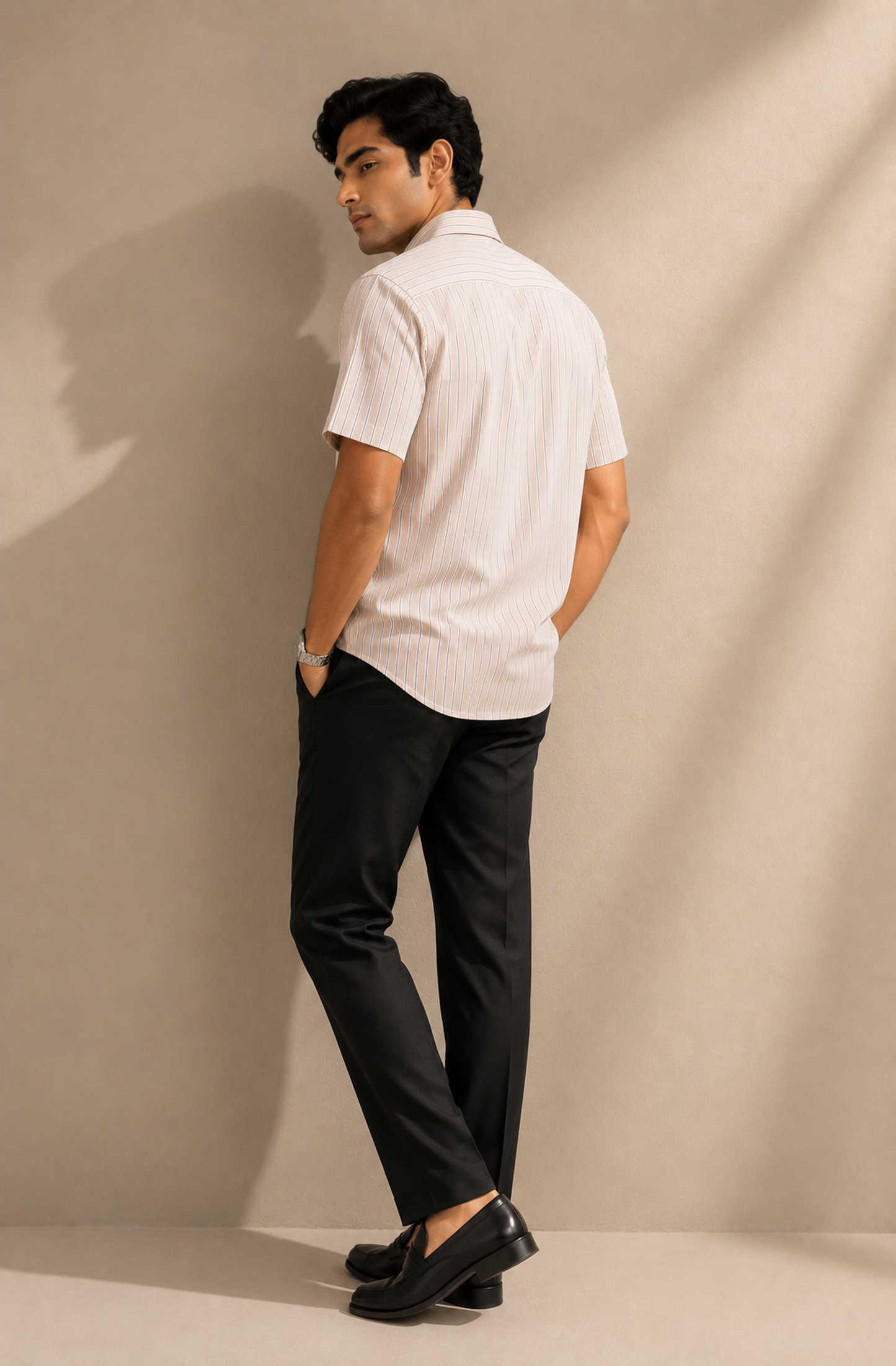 SKIN STRIPED H/S CASUAL SHIRT Reality