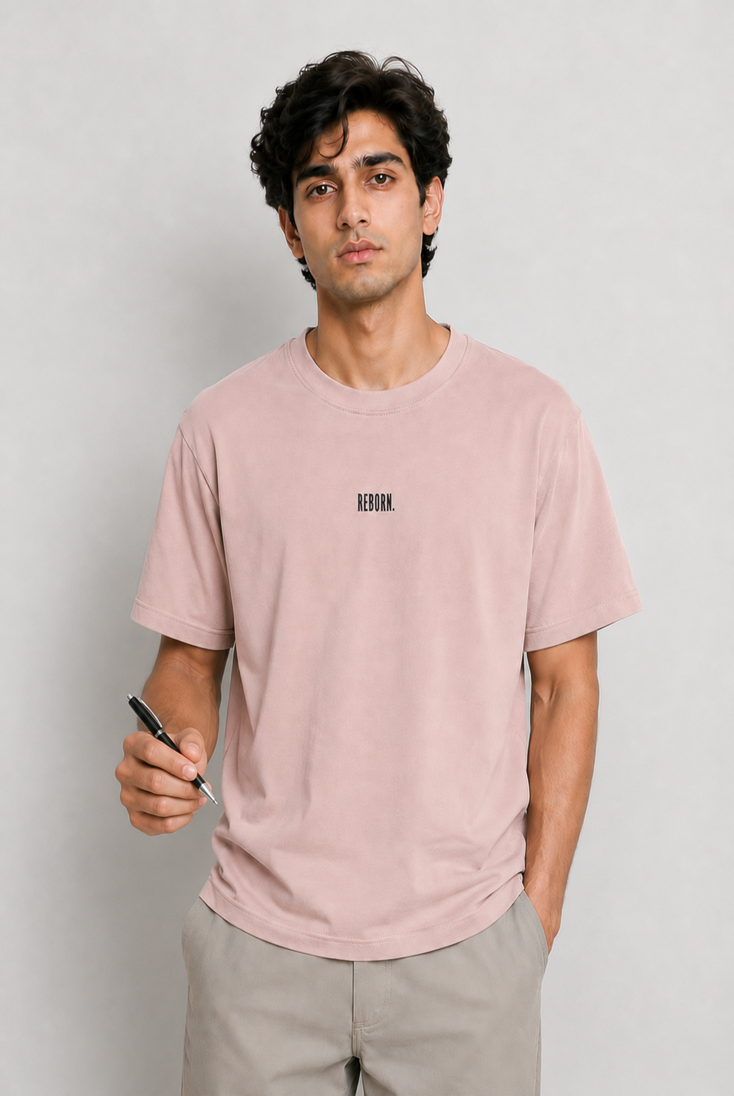 TEA PINK DOWN SHOULDER T-SHIRT Reality