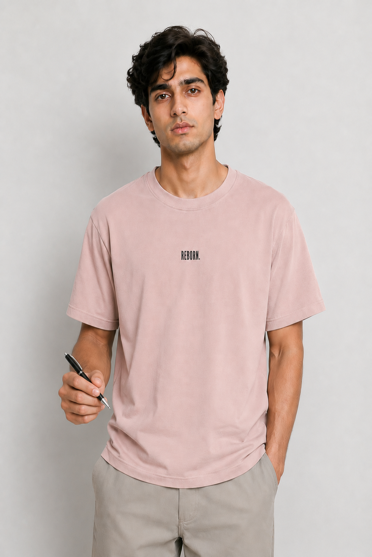 TEA PINK DOWN SHOULDER T-SHIRT Reality