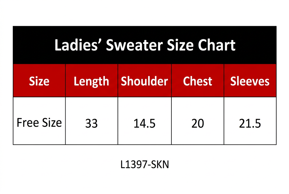 Skin Ladies Sweater size chart, final