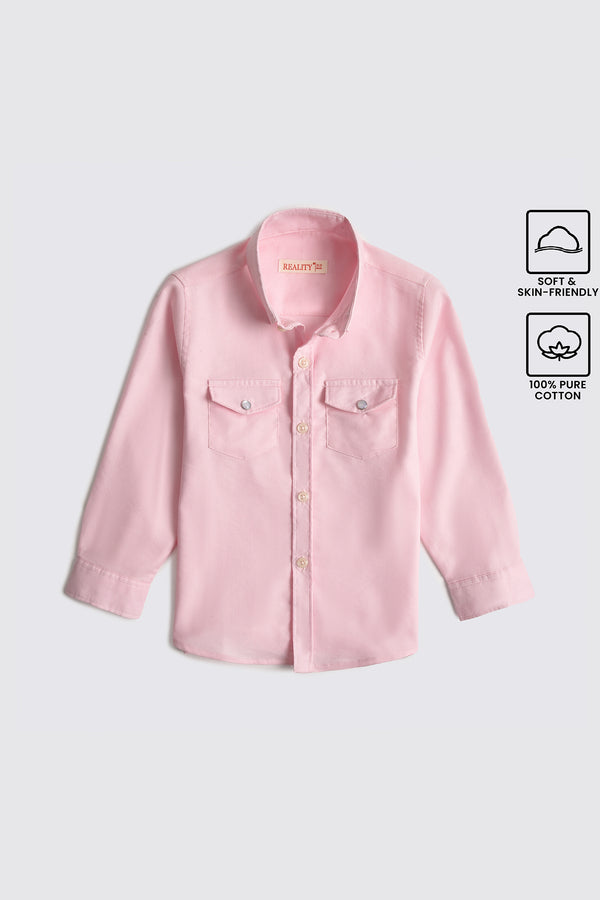 Pink Cotton Casual Shirt (3-24M)