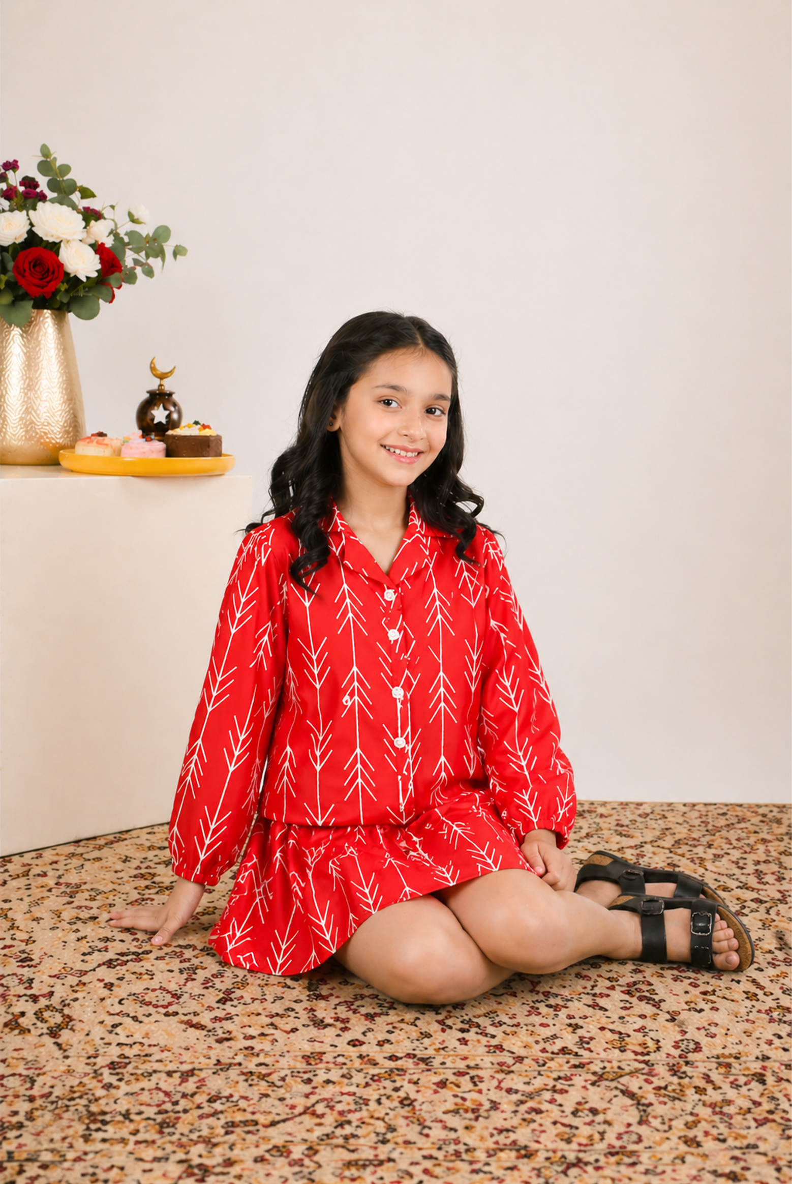 PATTERN POP RED CO-ORD SET Reality