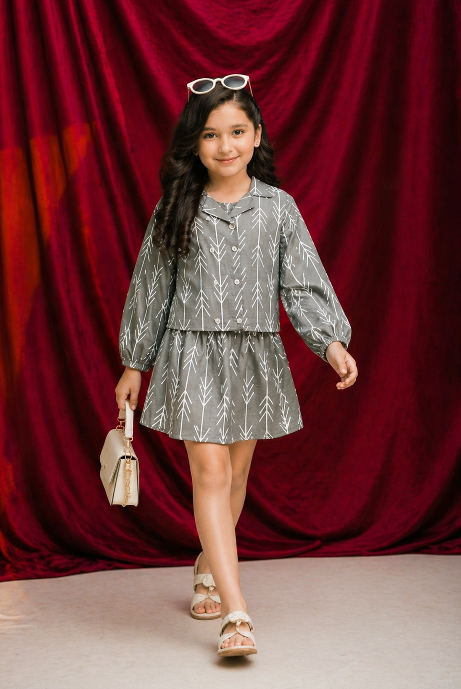 PATTERN POP GRAY CO-ORD SET Reality