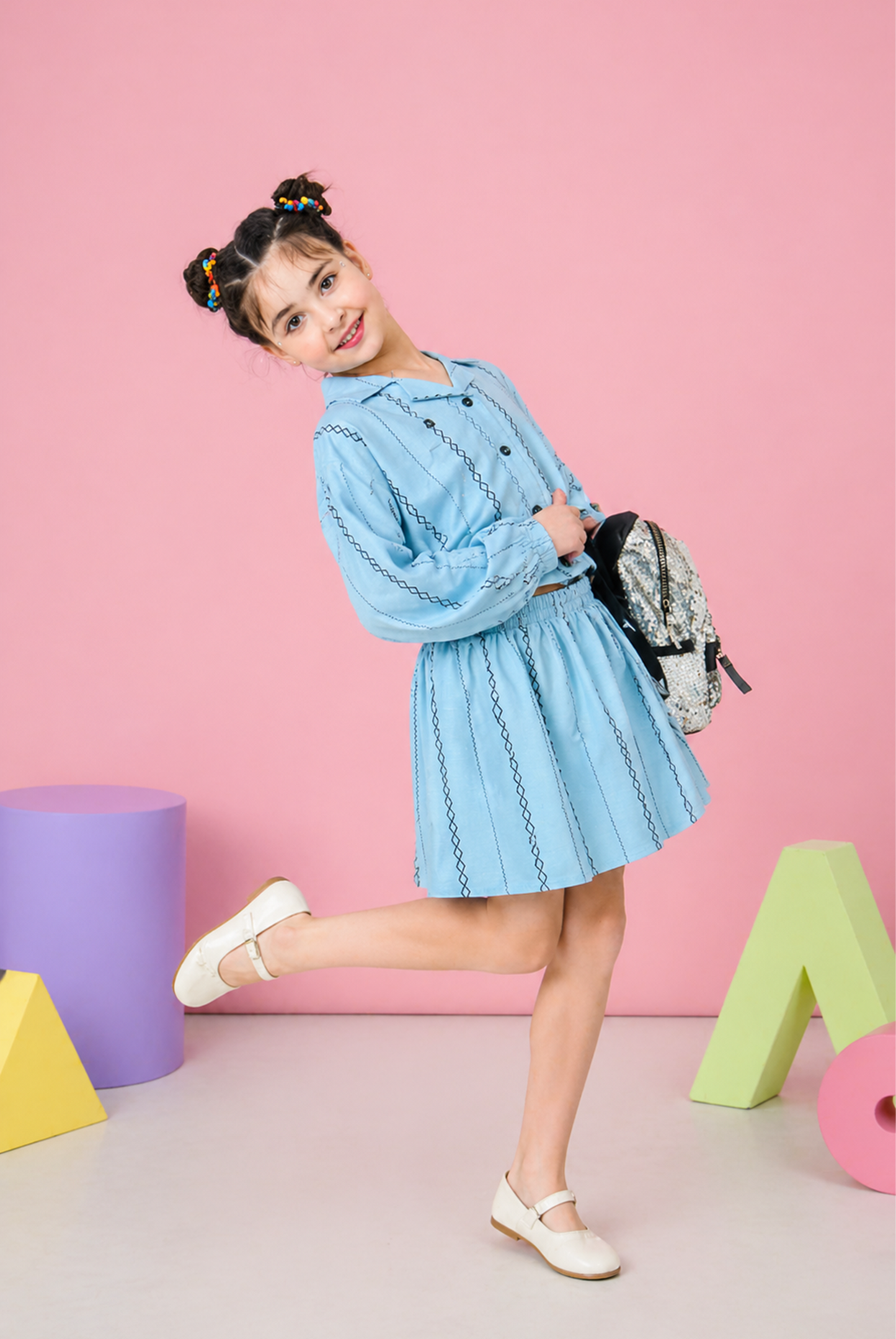PATTERN POP SKY CO-ORD SET Reality