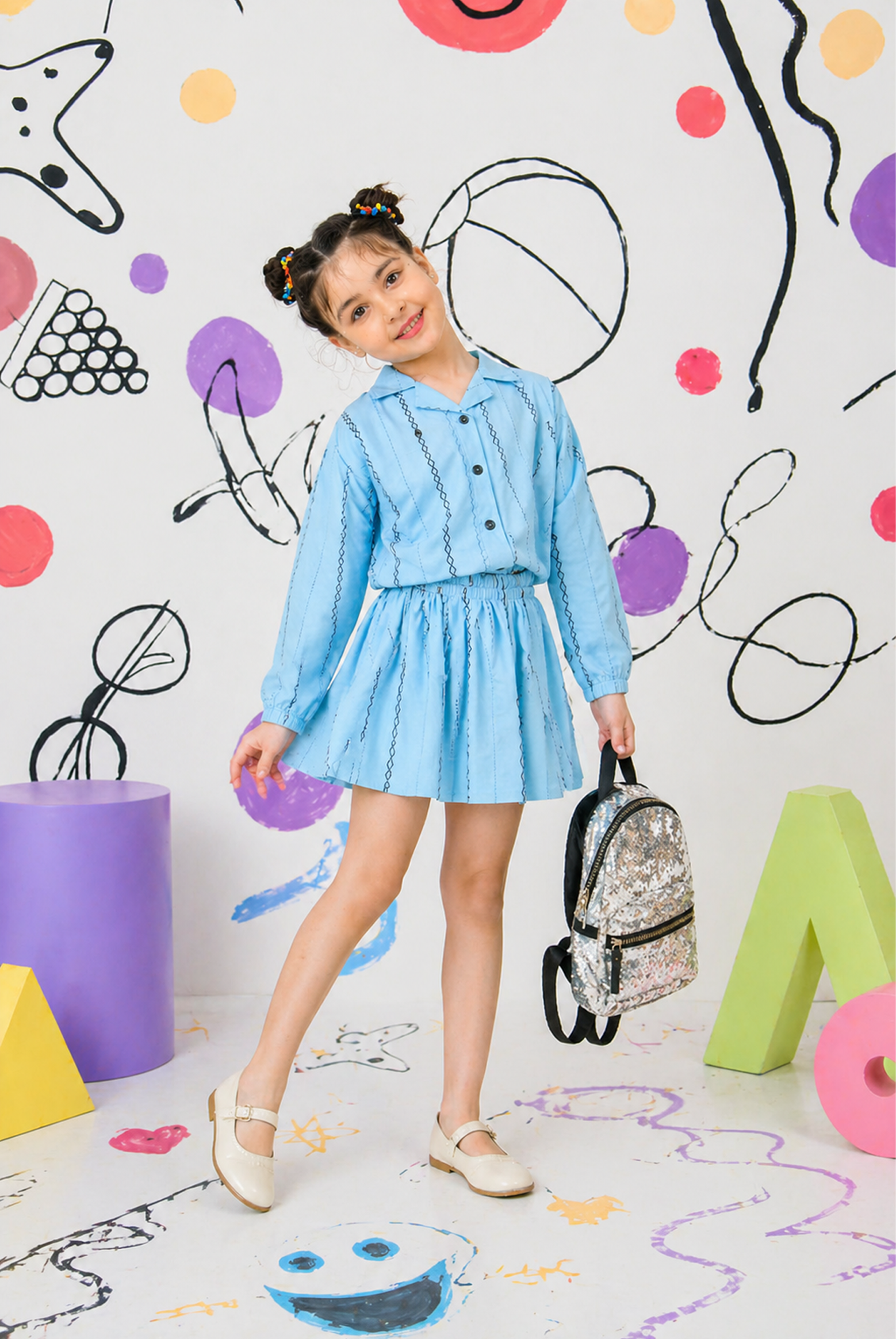 PATTERN POP SKY CO-ORD SET Reality