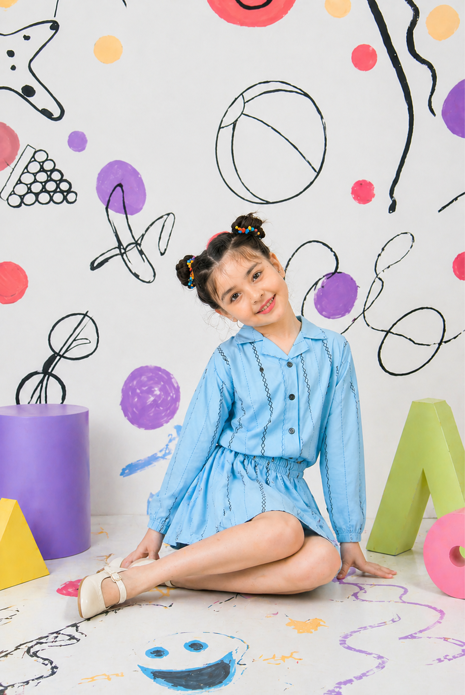 PATTERN POP SKY CO-ORD SET Reality